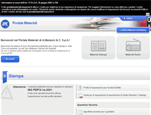 Tablet Screenshot of portalemateriali.manzoni.it
